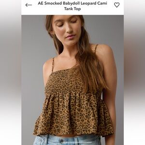 American Eagle Outfitters Brown Leopard Camisole